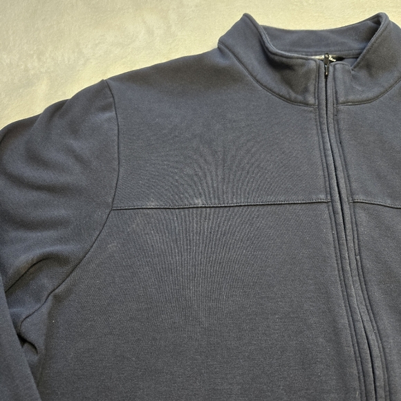 Travis Mathew Sweatshirt Mens Large Black Gray Full Zip Golf Sweater Jacket - Picture 2 of 5